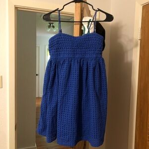 Royal Blue eyelet dress with adjustable straps